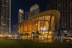 Exterior of the Dubai Opera House. (Low-resolution image — replacement recommended.)