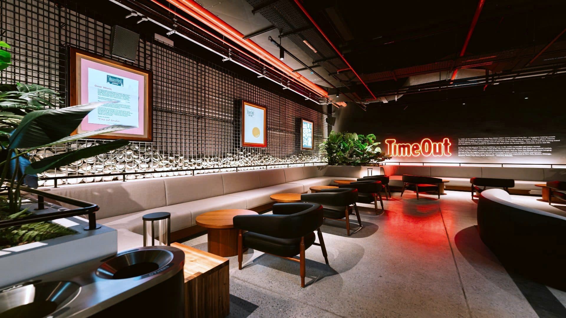 Interior view of a Timeout Market food hall.